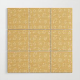 Tan and White Gems Pattern Wood Wall Art