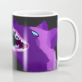 canines Coffee Mug | Painting, Purple, Turquoise, Hyena, Wolf, Trippy, Digital, Teeth, Digitalacrylic 