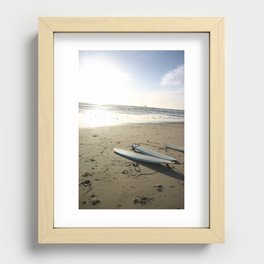 3 lone boards Recessed Framed Print