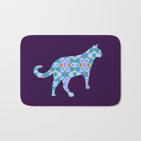Colorful Cat Bath Mat