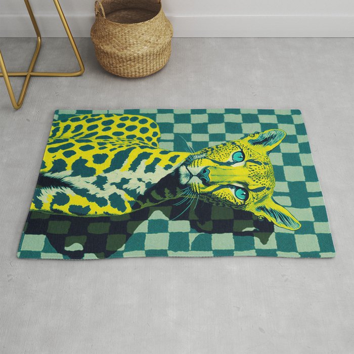 Cheetah Pop Art Design Rug