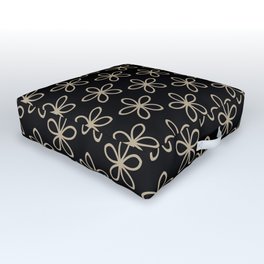 Black and Tan Minimal Flower Pattern Pairs DE 2022 Trending Color Bamboo Screen DE6193 Outdoor Floor Cushion