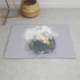 Clash of the sky Dragons Rug | Graphic Design, Illustration, Curated 