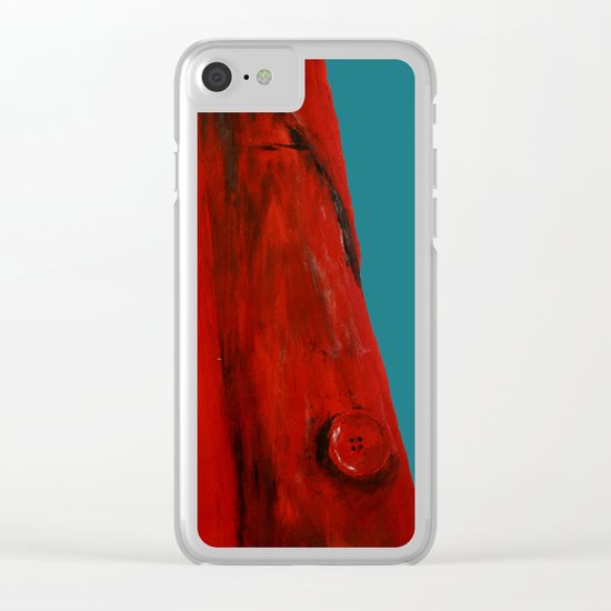 Red Coat Blue Edit Clear iPhone Case
