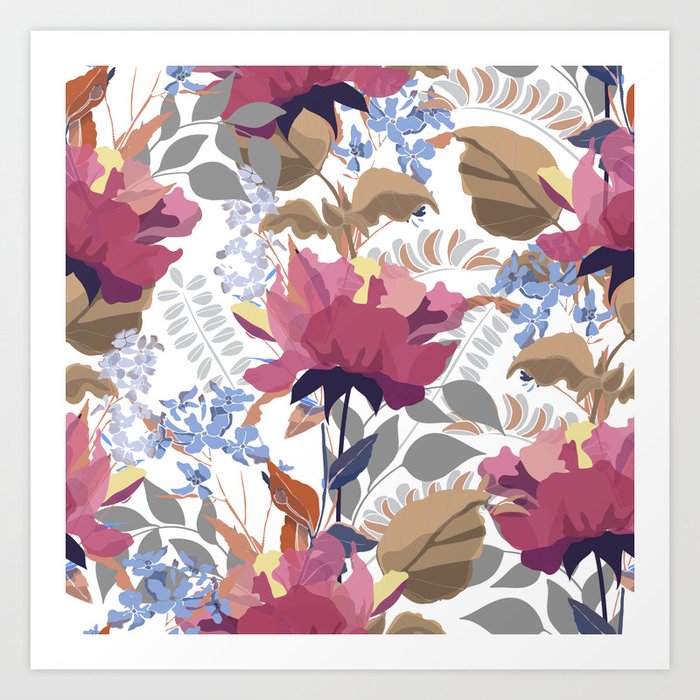 Spring Floral Pattern 144 Art Print