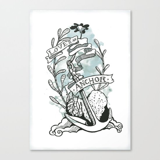 Love is an Anchor Canvas Print