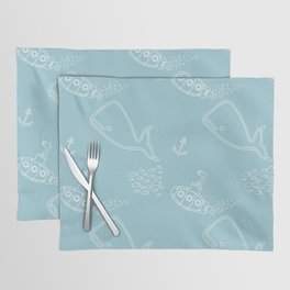 Under the Sea Whale & Submarine Pattern Placemat