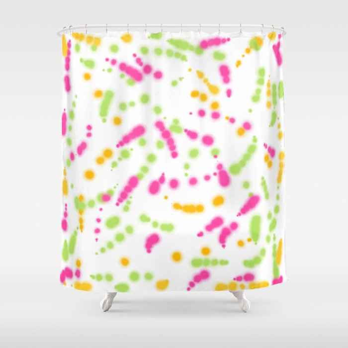 Spotted Spring Tie-Dye Shower Curtain