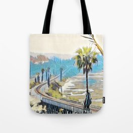 Train Tracks in Cardiff by the Sea Tote Bag