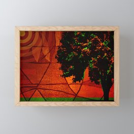 Be Happy Tree Framed Mini Art Print