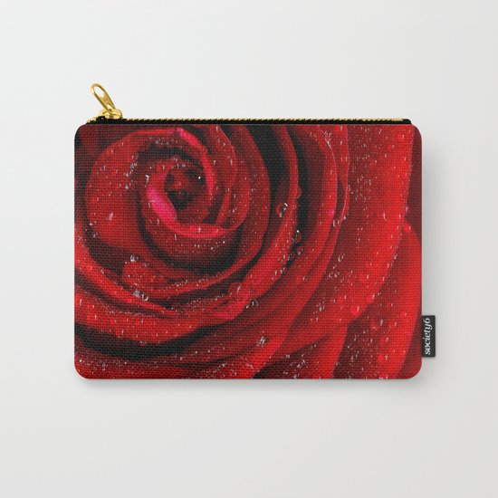Red rose with sparkling droplets- Beautiful elegant Roses Carry-All Pouch