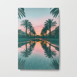 Palm Reflection | Hermosa Beach California Metal Print