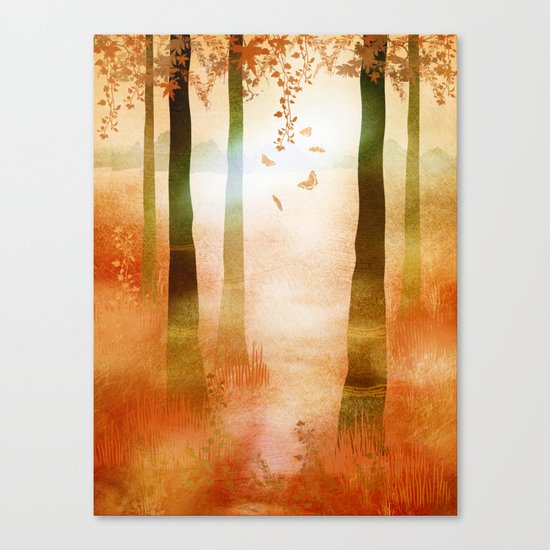 sunrise in autumn Canvas Print