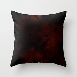 Grunge dark black red Throw Pillow