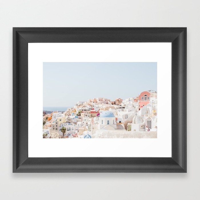 Santorini Vista Framed Art Print
