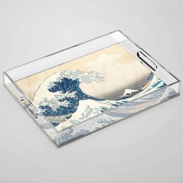 The Great Wave Off Kanagawa by Katsushika Hokusai Thirty Six Views of Mount Fuji - The Great Wave Acrylic Tray