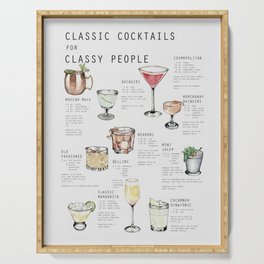 CLASSIC COCKTAILS FOR CLASSY PEOPLE Serving Tray