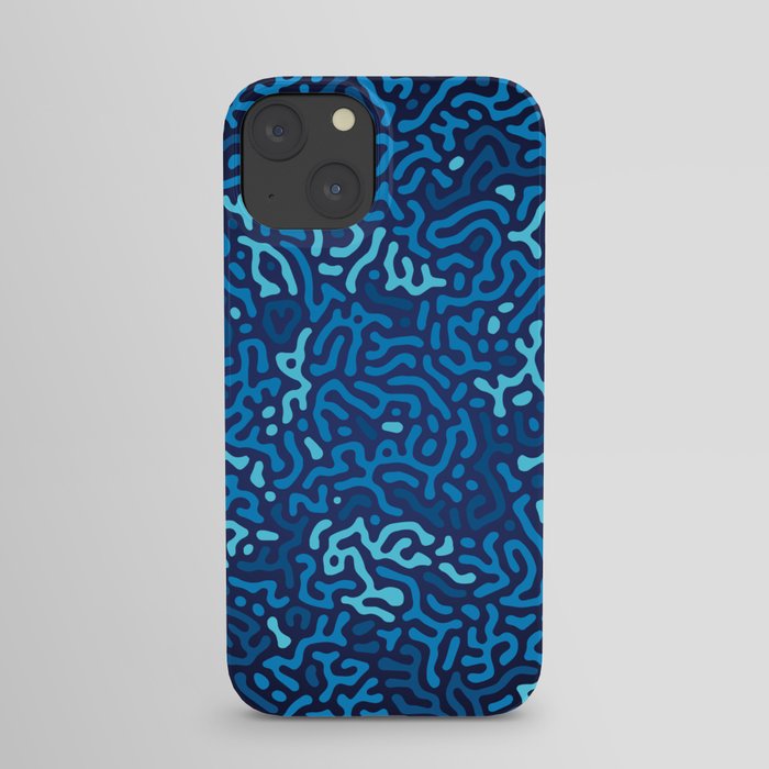 Blue Gradient  Smart Turing Pattern Design , 13 Pro Max 13 Mini Case, Gift Geschenk Phone-Hülle iPhone Case