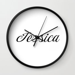 Name Jessica Wall Clock | Black And White, Gift, Jess, Birthday, Named, Digital, Name, First, Tag, Jessy 