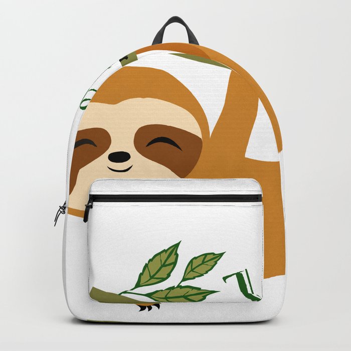Cute Sloth Veg out Take it easy Lazy Sloth Backpack by Good