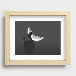 Looking the moon Recessed Framed Print