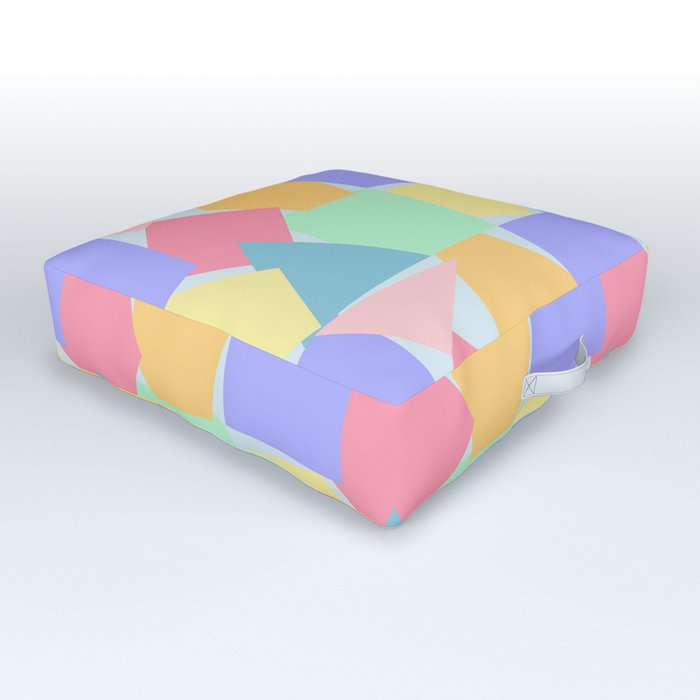 Pastel Shapes 1 Outdoor Floor Cushion