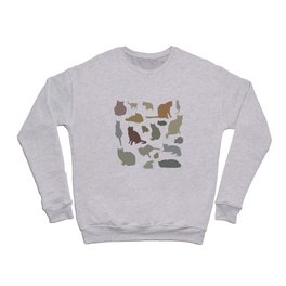 cats outlines pattern Crewneck Sweatshirt