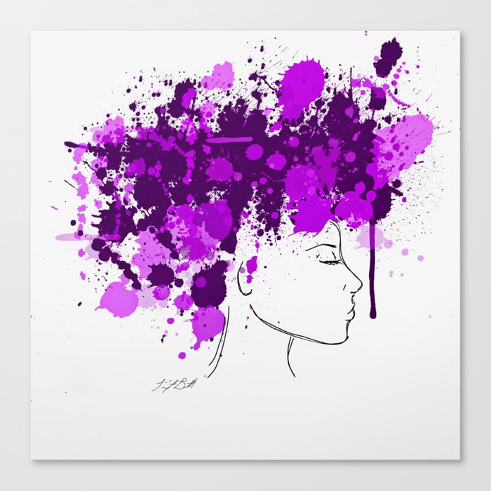 free as my hair canvas print by trinitybennett society6