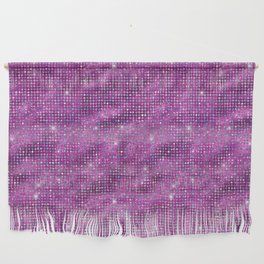 Violet Diamond Studded Glam Pattern Wall Hanging