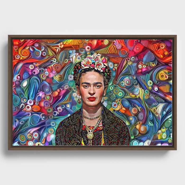 Paper Quilling Frida Framed Canvas