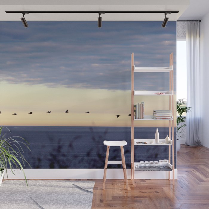 Cormorants at Sunset Wall Mural