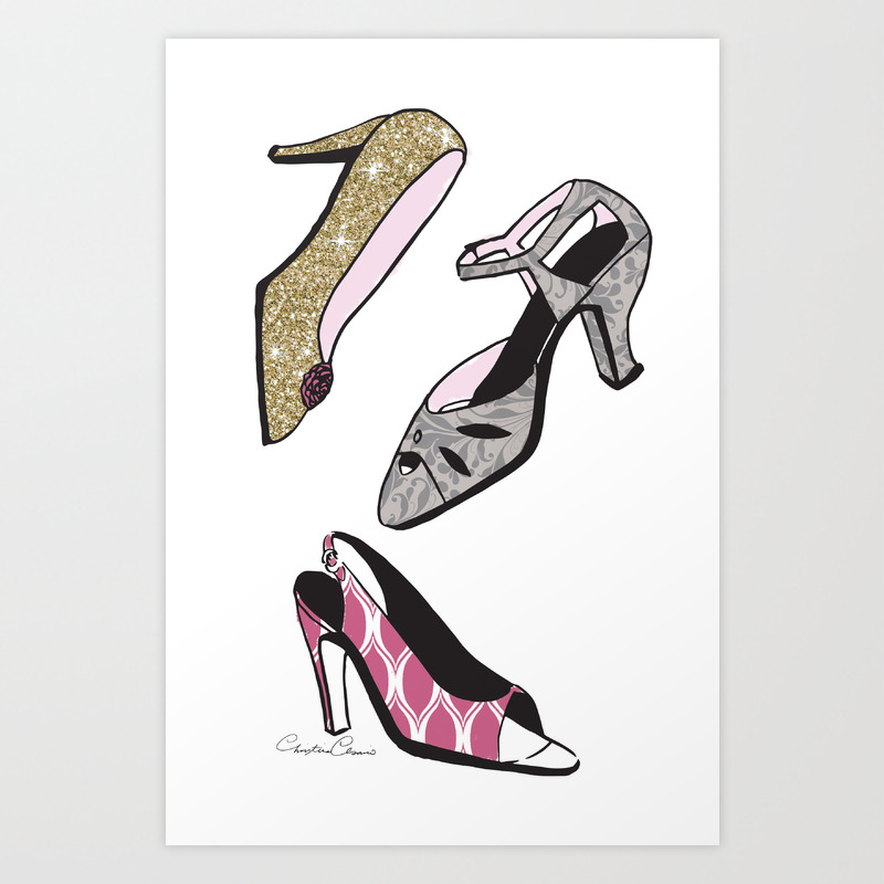 Vintage Shoes Art Print by 