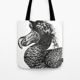 Mrs Dodo | Dodo Bird | Extinct Birds | Black and White | Tote Bag