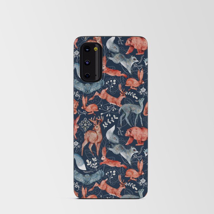 Bear, deer, owl, fox and hare Pattern Android Card Case