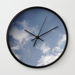 Cloudwatching Wall Clock | Retro, Cloudy, Sky, Blue, Artsy, Nature, Analogue, Clouds, Hippie, Bluesky 