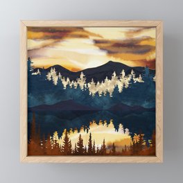 Fall Sunset Framed Mini Art Print