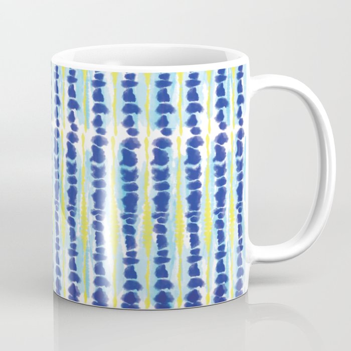 Modern Tie Dye-Blue & Yellow-Rock Stacking Coffee Mug