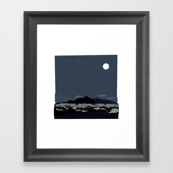 Caracas City at Night by Friztin Framed Art Print