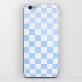 Checked Orb Subtle Warp Check Pattern in Light Blue iPhone Skin