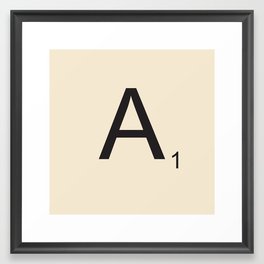 Scrabble Lettre A Letter Framed Art Print