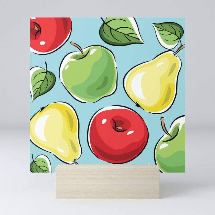 Apples And Pears Fruits Mini Art Print