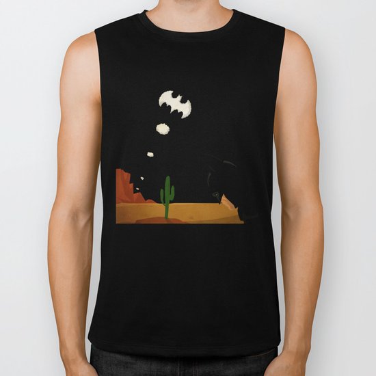 superheroes in the wild west Biker Tank