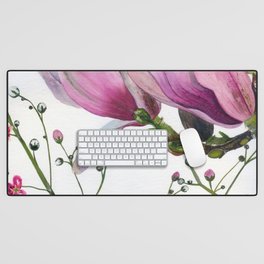 vintage flowers: magnolias N.o 11 Desk Mat