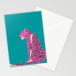 Pink Leopard   Stationery Cards