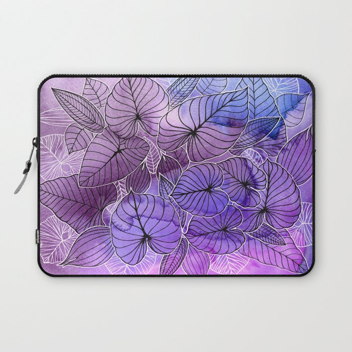 Tropical Foliage Purples Laptop Sleeve