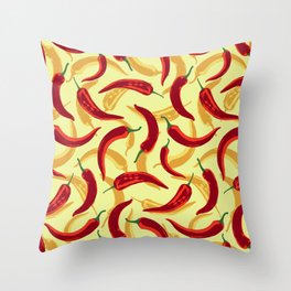 Chili Pepper Pattern Throw Pillow