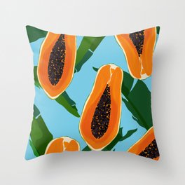 Fruit of Our Healing, Papaya Throw Pillow