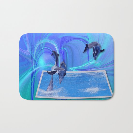 Leaping Dolphins Bath Mat