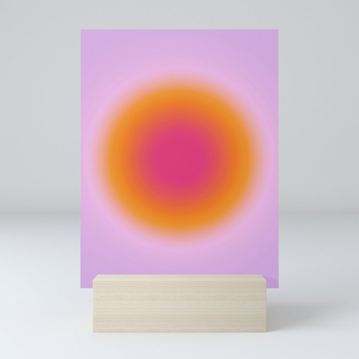 Lilac Orange Aura Glow Mini Art Print