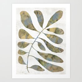 Silhouette plant acrylic Art Print